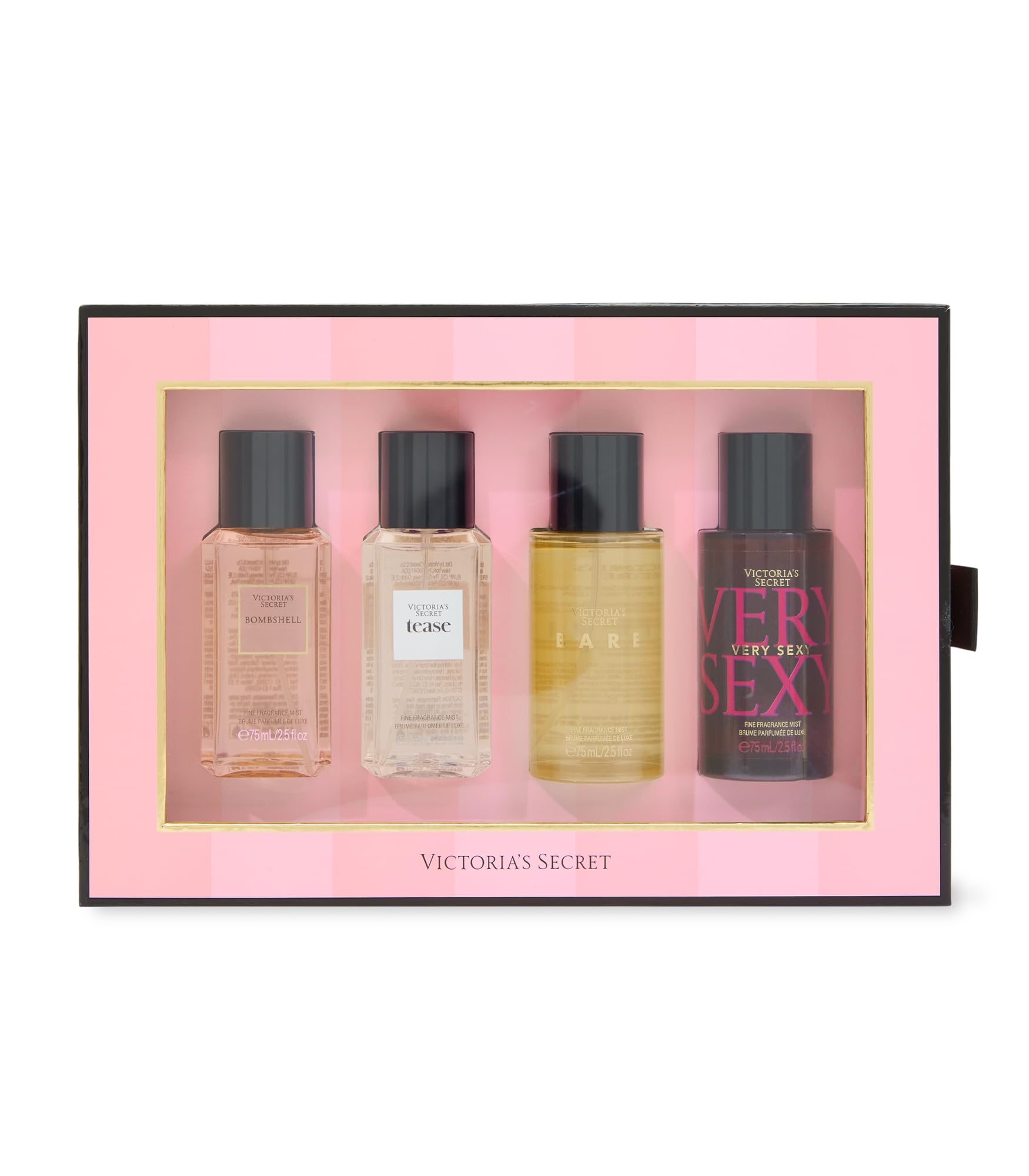 Victoria's Secret mini mist set packaging showcases four fragrances for gifting.