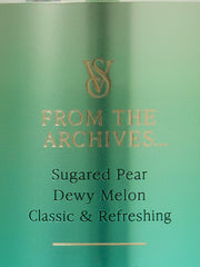 Pear Glace fragrance mist cap visible, delivering a light, refreshing touch