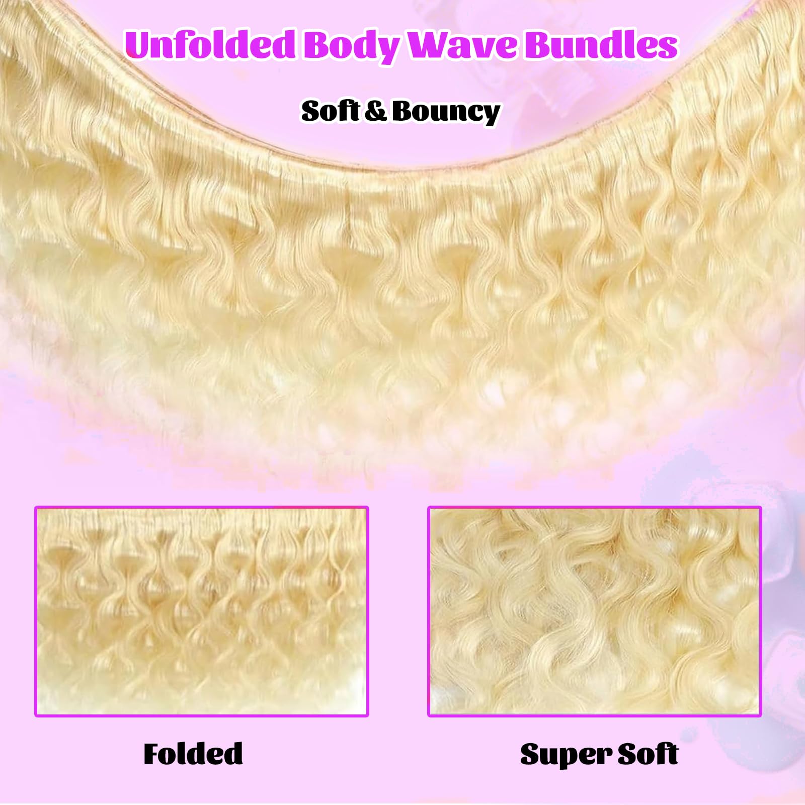 VICYAO 613 blonde hair bundles dyed-ready, easy to customize color.