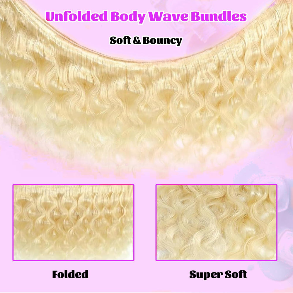 VICYAO 613 blonde hair bundles dyed-ready, easy to customize color.