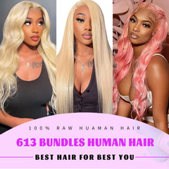 VICYAO 613 Brazilian virgin hair packaging highlights premium unprocessed quality.