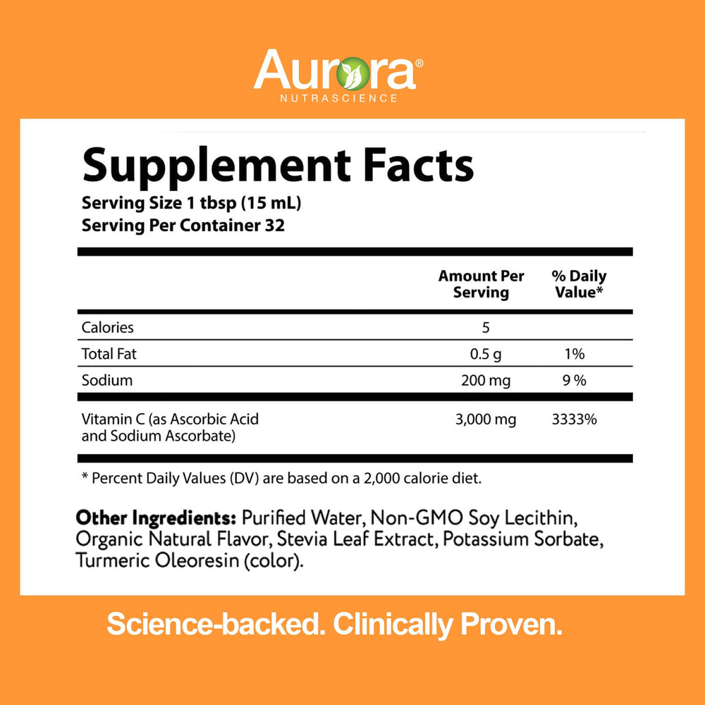 Vida Lifescience Aurora single-serve packet for convenient on-the-go immune support.