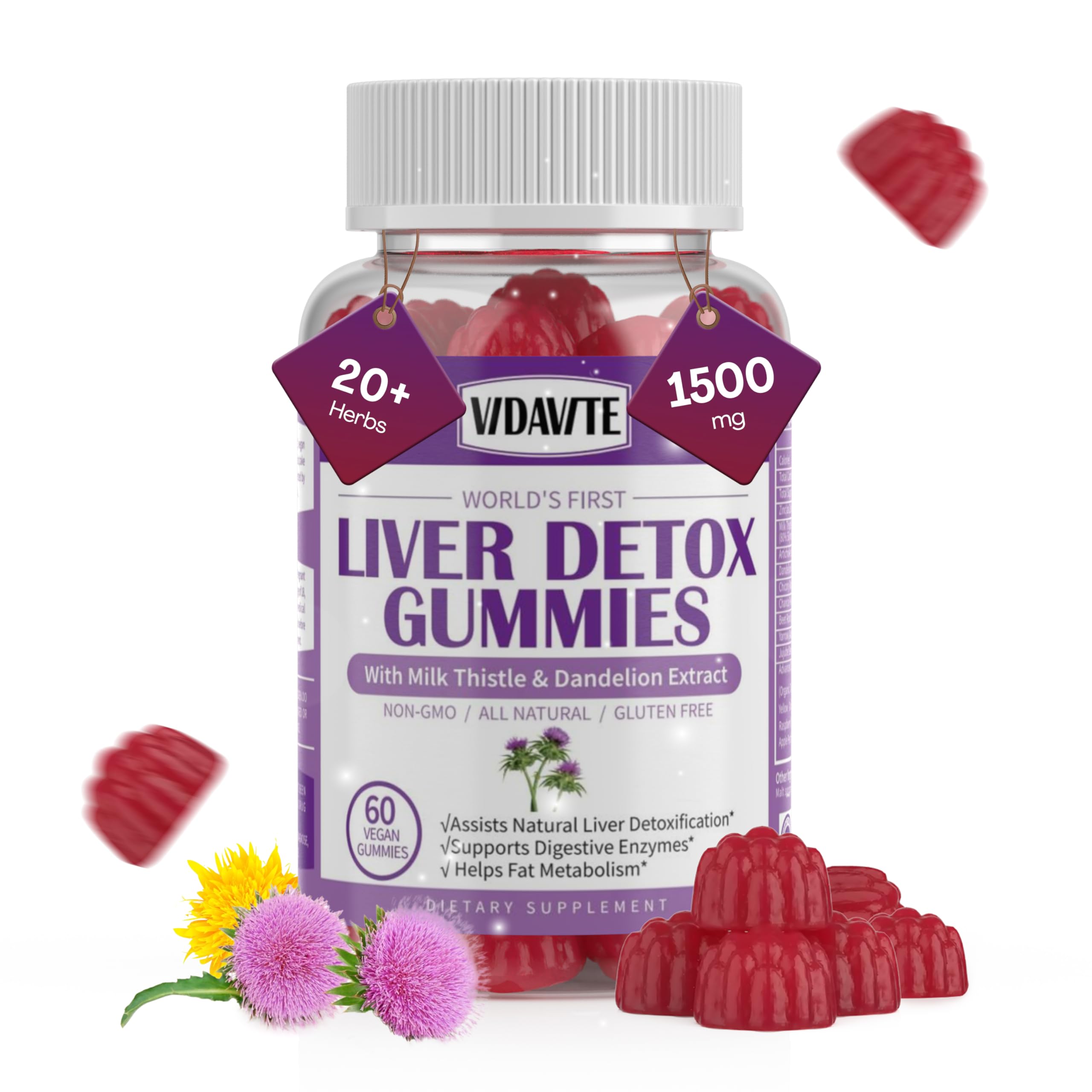 VIDAVITE vegan gluten-free gummies packaging emphasizing dietary compatibility