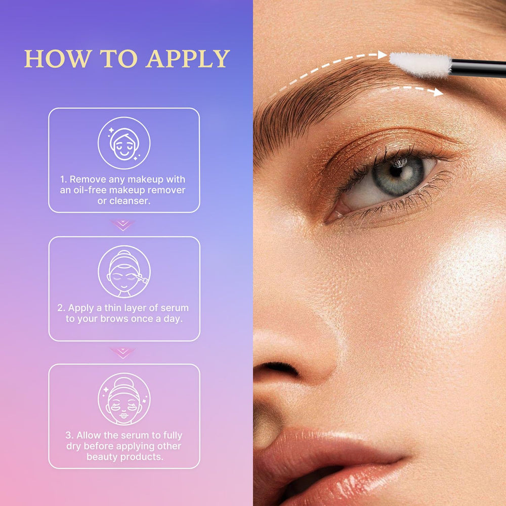VieBeauti Eyebrow Growth Serum vegan cruelty-free icon emphasizes ethical skincare choice.