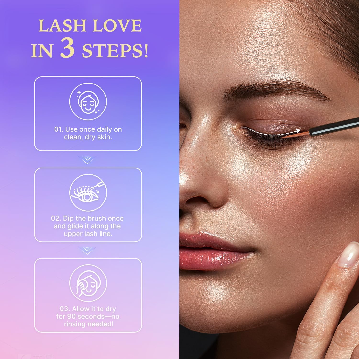 VieBeauti Lash Serum packaging highlights vegan, cruelty-free formula