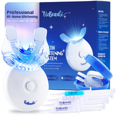 VieBeauti teeth whitening kit with LED light for fast activation and brighter smile