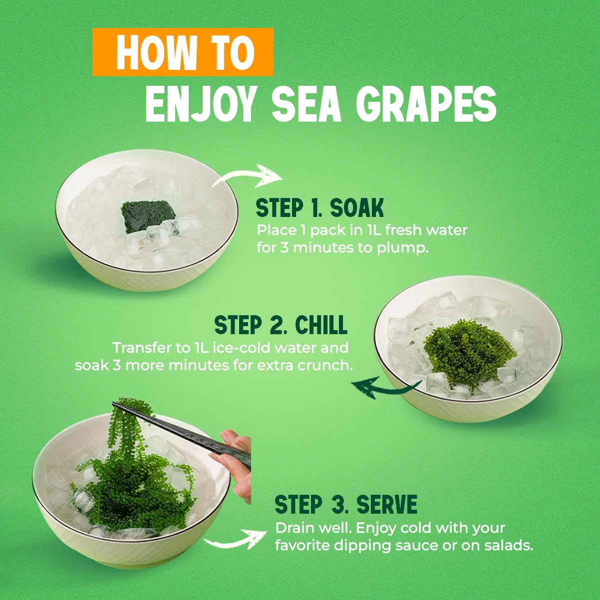 VieTreasures Sea Grapes harvested from Vietnam for premium quality