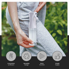 VIGOR PATH multi-purpose mister shown for hair and plant care.