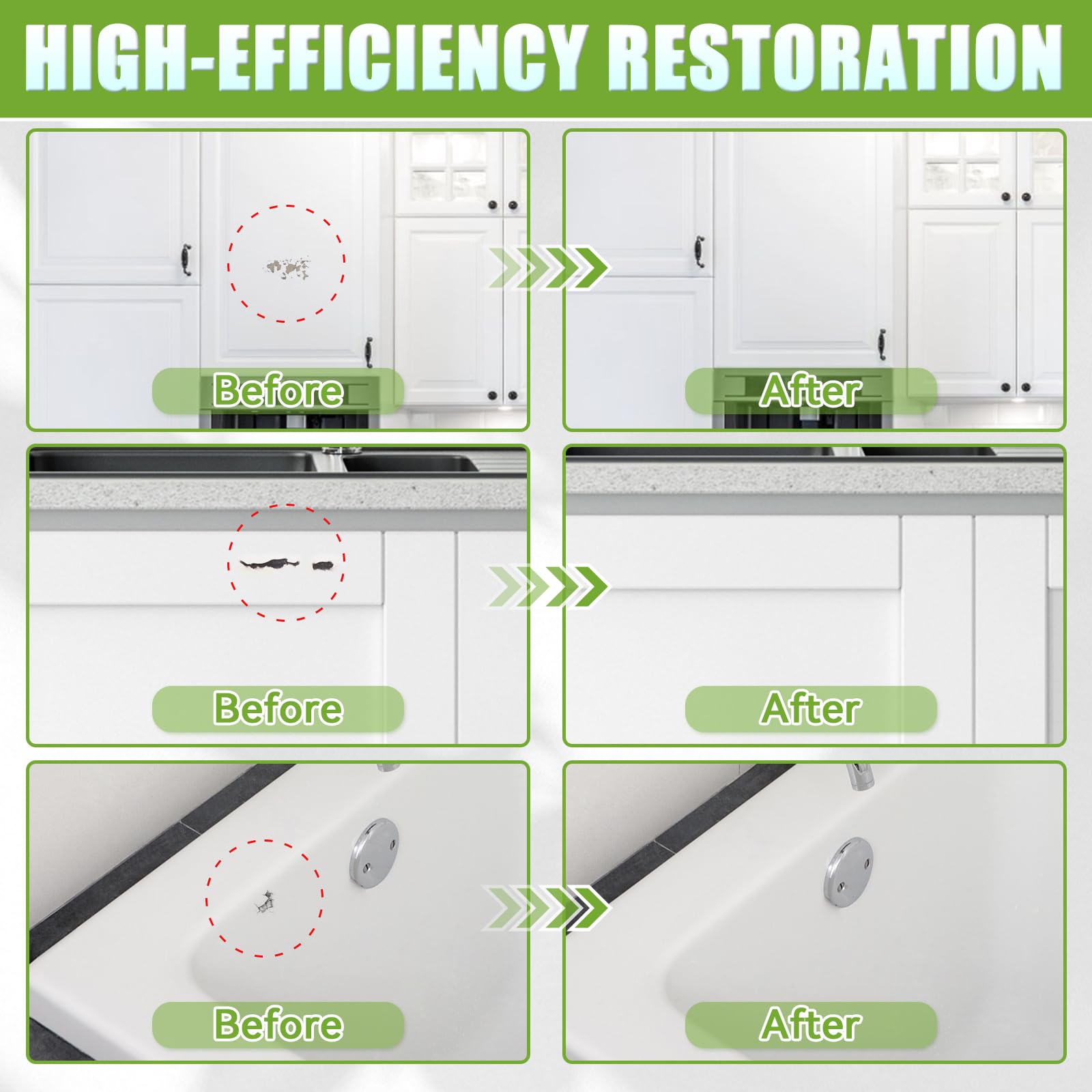 Vigorder white touch up paint pen fixing cabinet scratches for a smooth finish