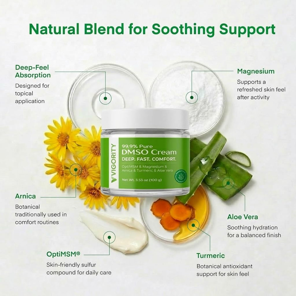 Vigority DMSO Cream featuring magnesium for conditioning