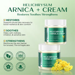 Close-up of Helichrysum and Arnica blend for soothing skin support