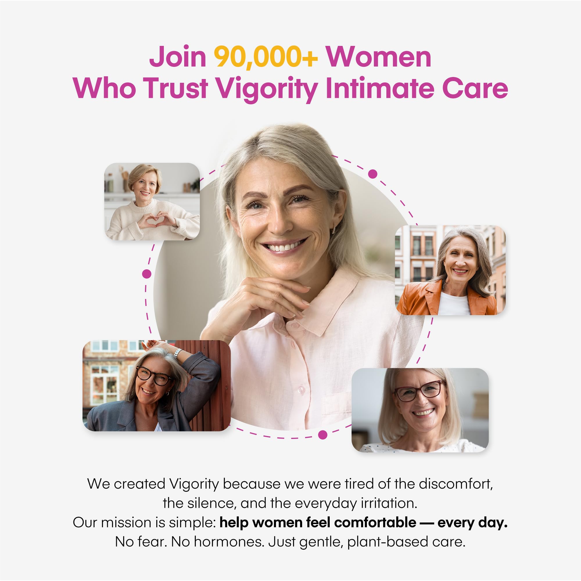 Vigority Intimate Phyto-Estro Cream seal confirms clean, skin-friendly ingredients.