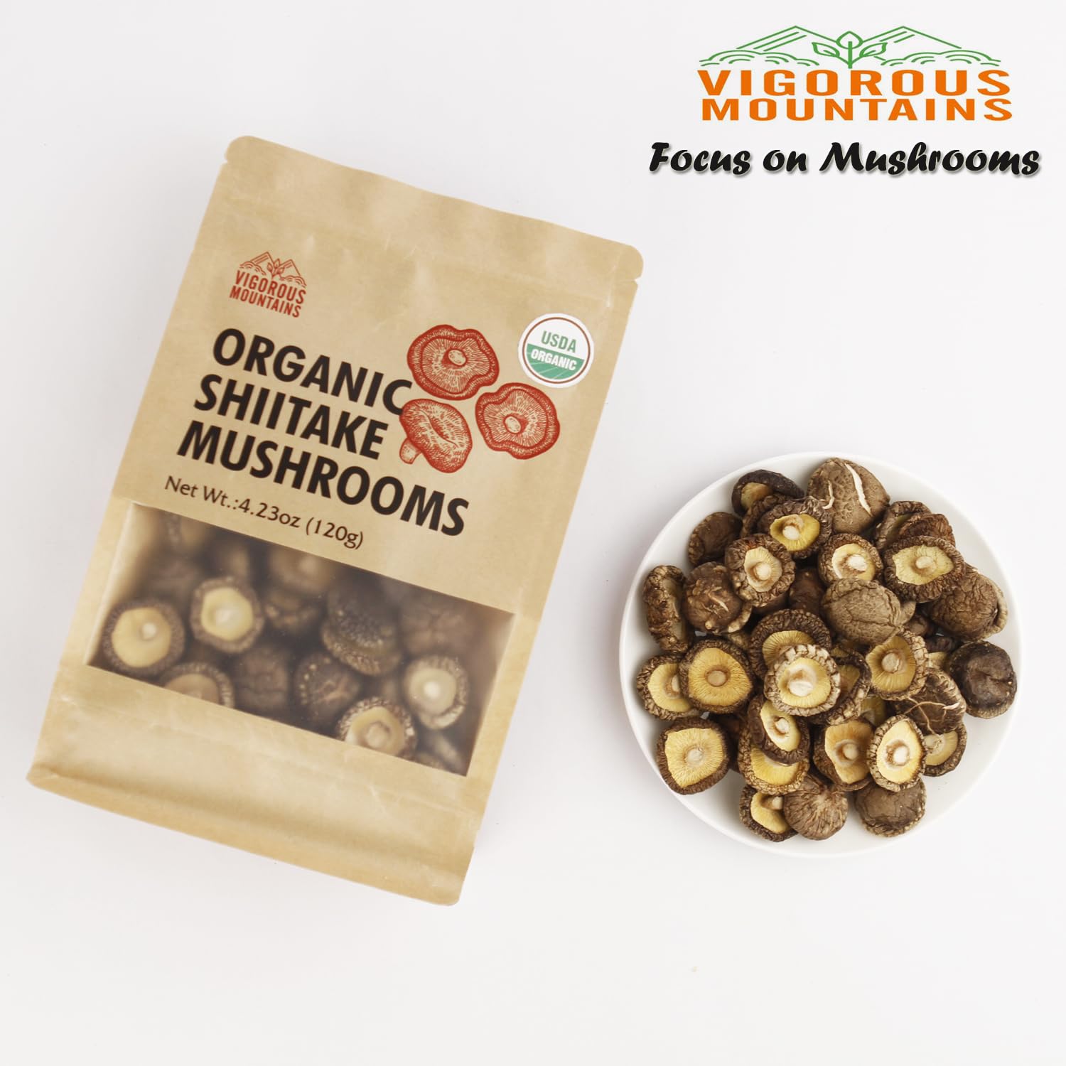 VIGOROUS MOUNTAINS shiitake mushrooms in risotto delivering earthy aroma