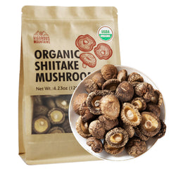 VIGOROUS MOUNTAINS pack of organic dried shiitake mushrooms for savory meals