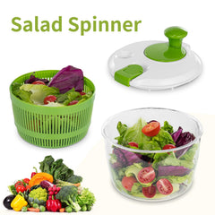 Vihoom salad spinner lid locks securely for stable spins.