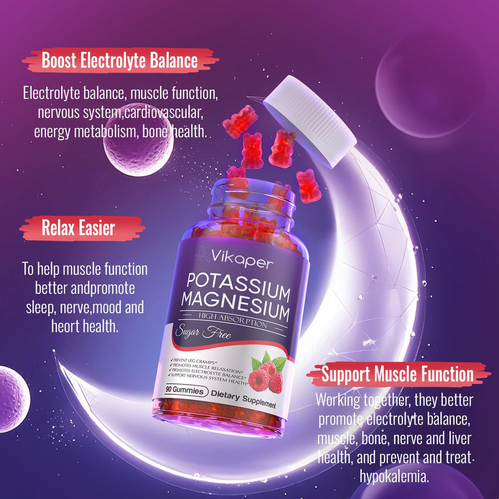 VIKAPER ingredients panel shows magnesium glycinate and potassium blend.
