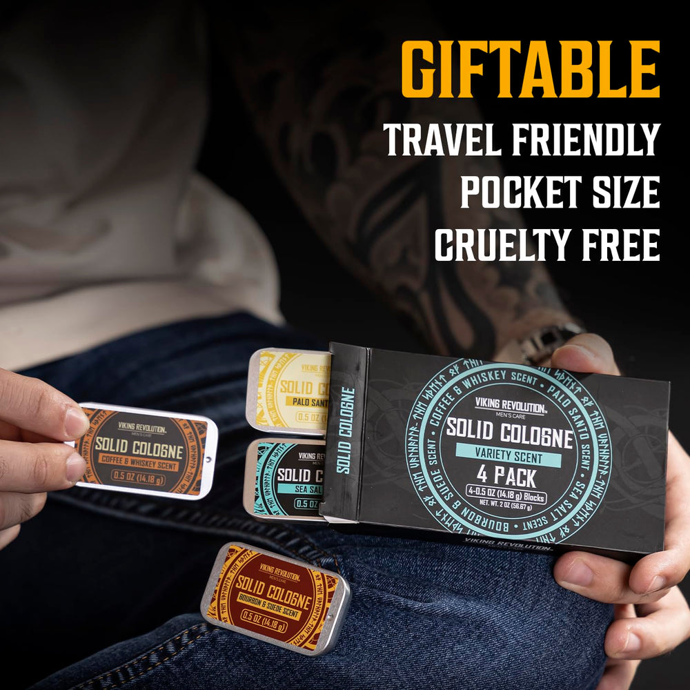 Viking Revolution Bourbon and Suede tin delivers warm, evenings-friendly scent.