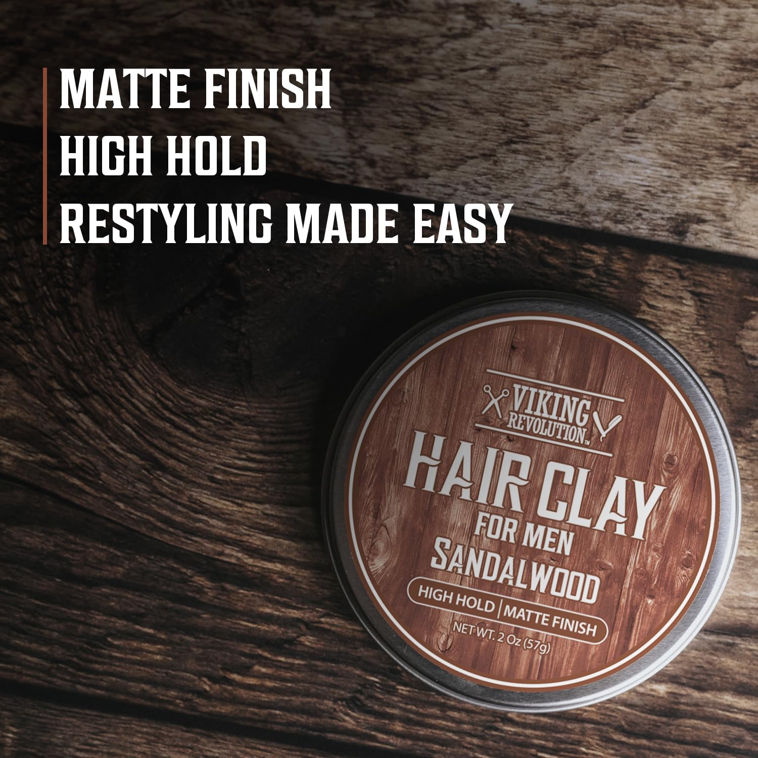 Viking Revolution hair oil bottle nourishes strands for smoother, healthier-feeling hair.