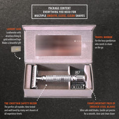 Vikings Blade Chieftain luxury case protects your razor on the go.