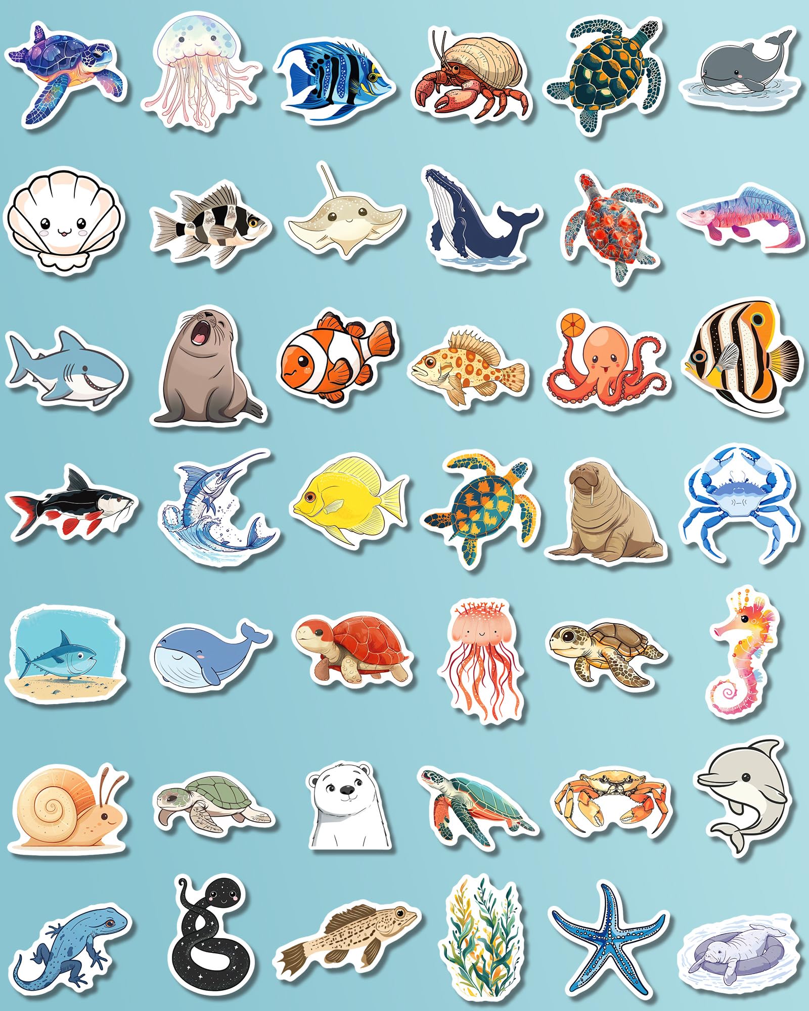 ViKiVi ocean stickers party favors endure moisture for reliable fun