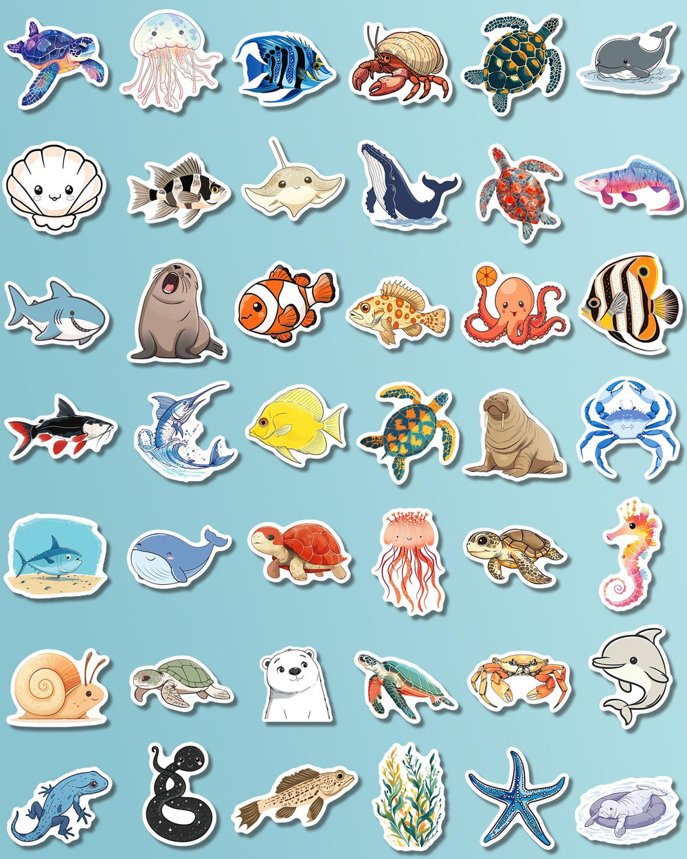 ViKiVi ocean stickers party favors endure moisture for reliable fun