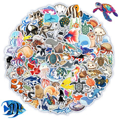 ViKiVi ocean stickers water bottle set adds vibrant decoration to bottles