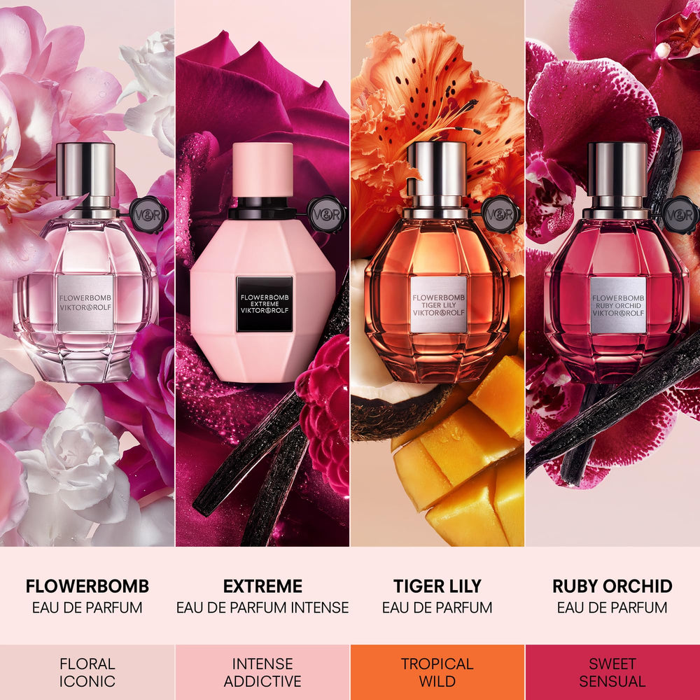 Viktor&Rolf Flowerbomb amber and patchouli base emphasized in a refined shot.