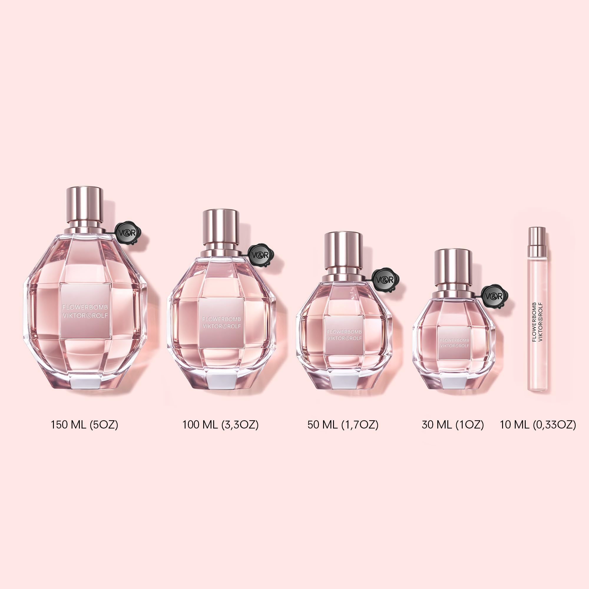 Viktor&Rolf Flowerbomb travel-size cap close-up for portable fragrance.