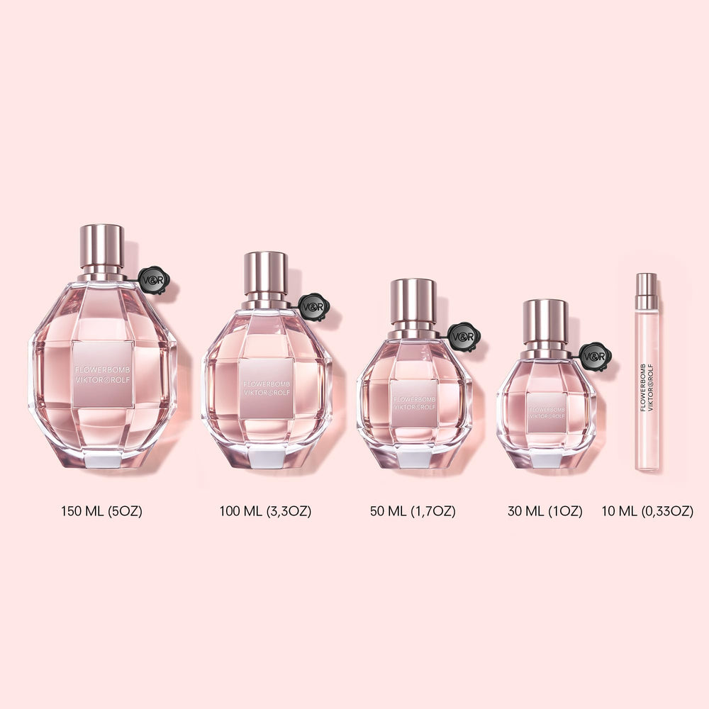 Viktor&Rolf Flowerbomb travel-size cap close-up for portable fragrance.