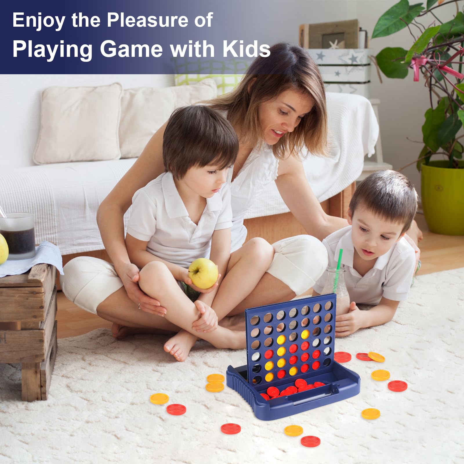 Vikutu travel-size board game in blue, perfect for car trips