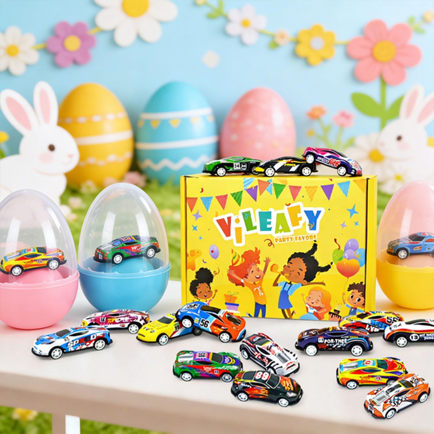 Vileafy 30 mini race cars in hand for scale and play