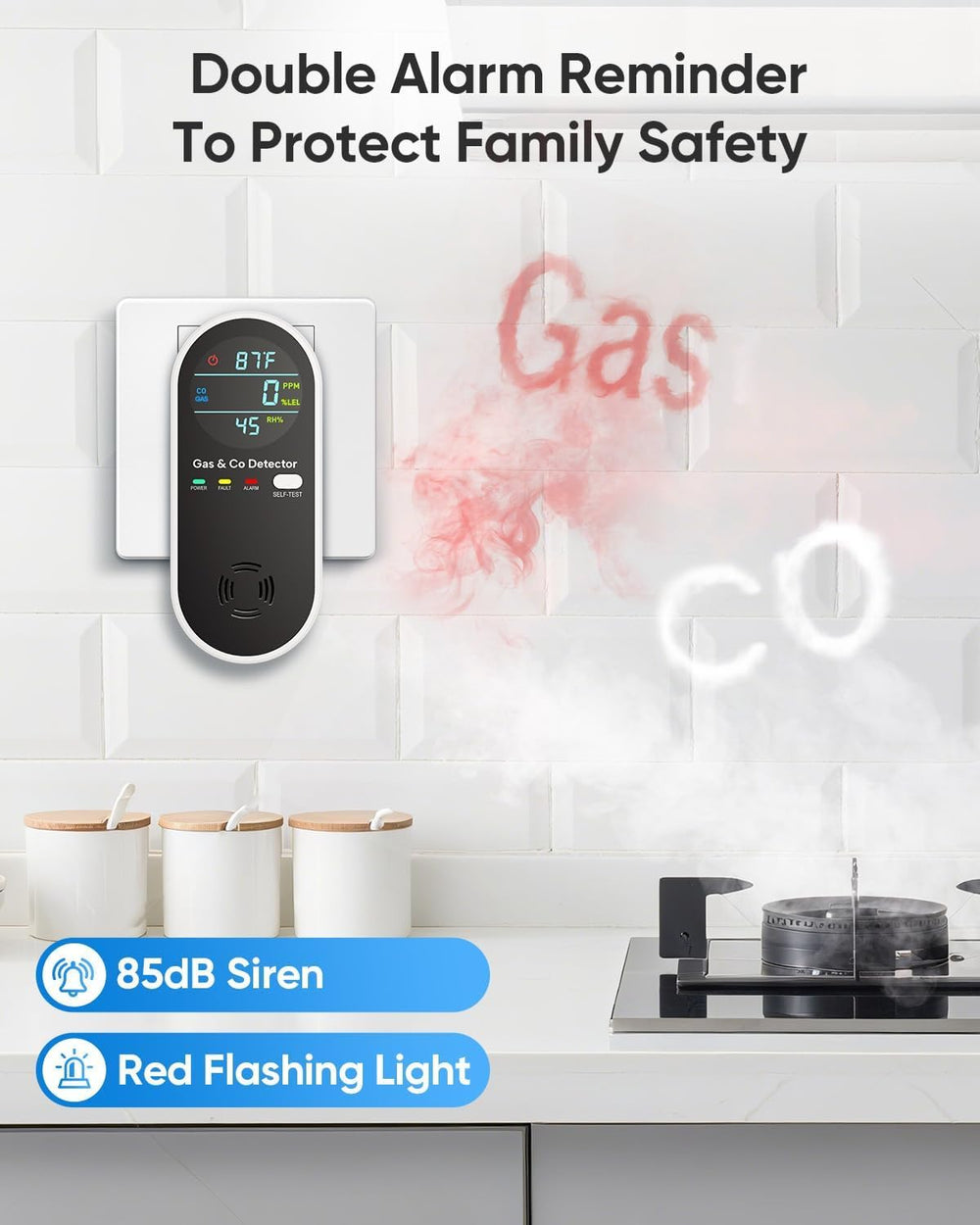 Energy-efficient Vilfet plug-in detector with low standby power.