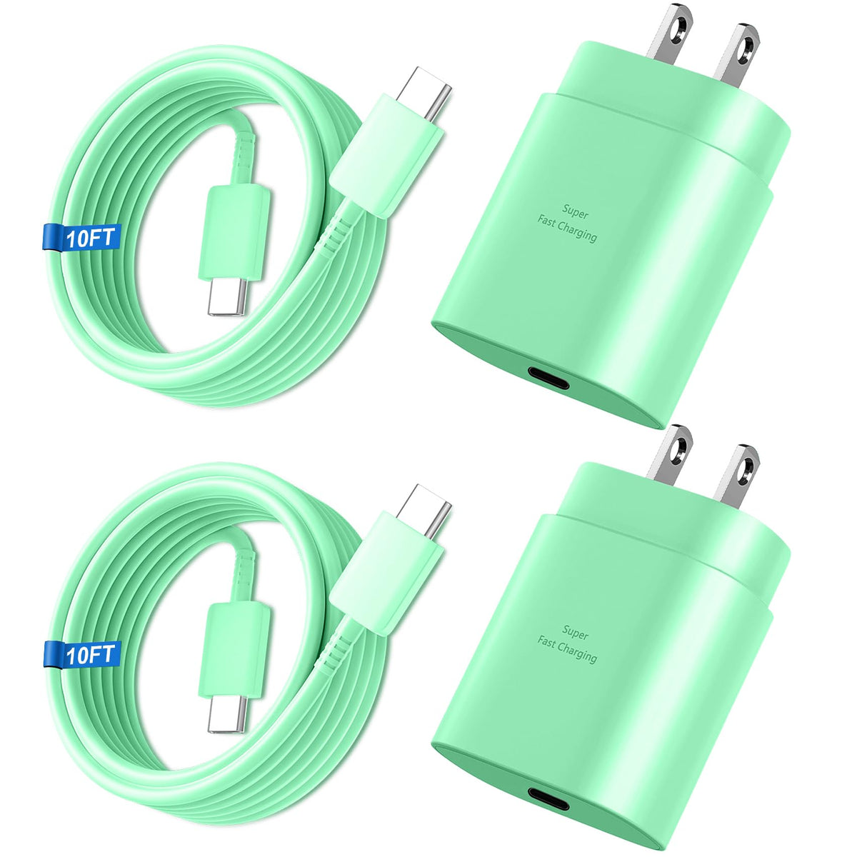 Vilive 25W USB-C charger front view delivering rapid charging for Samsung devices