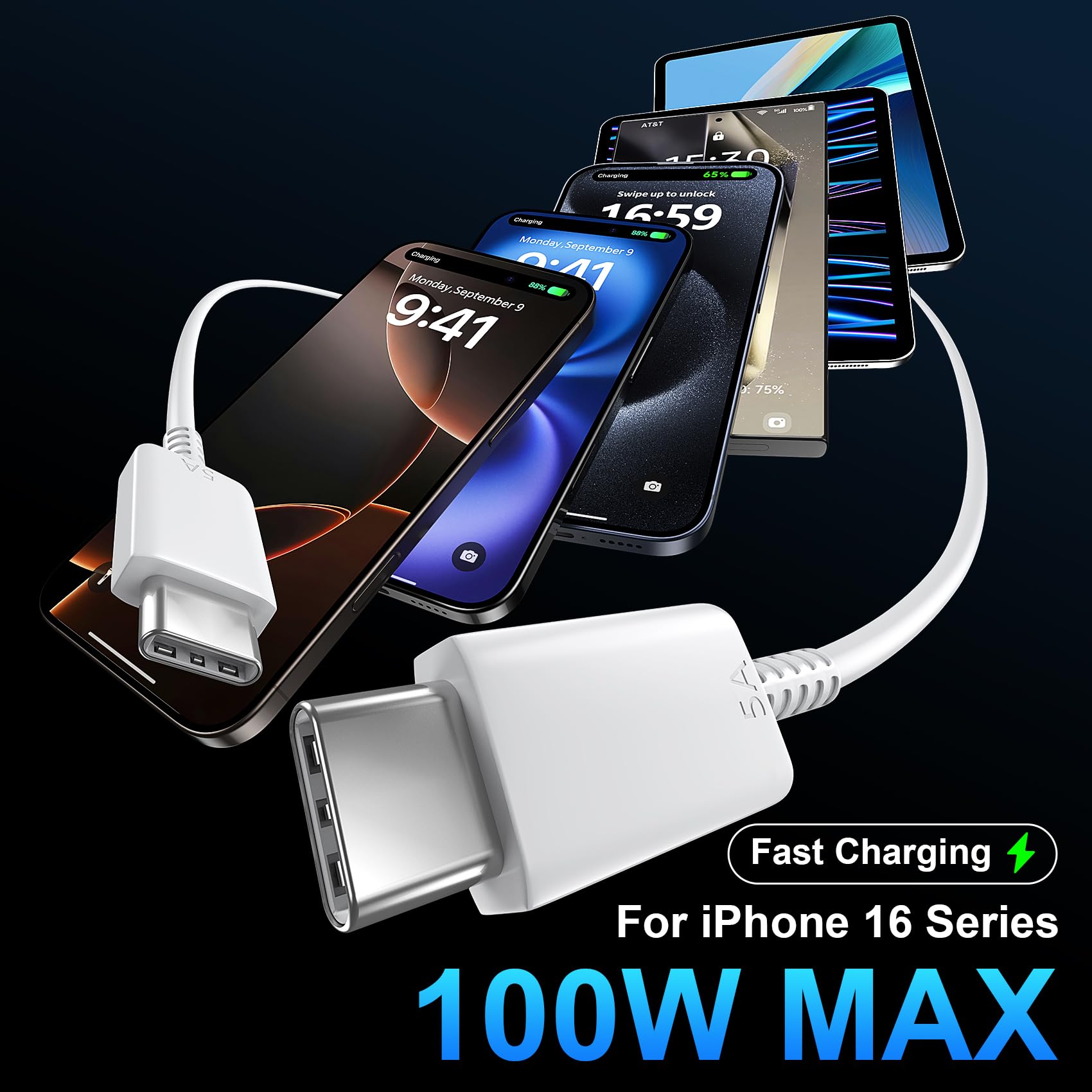 Vilive 30W USB-C charger top view, compact travel-friendly design