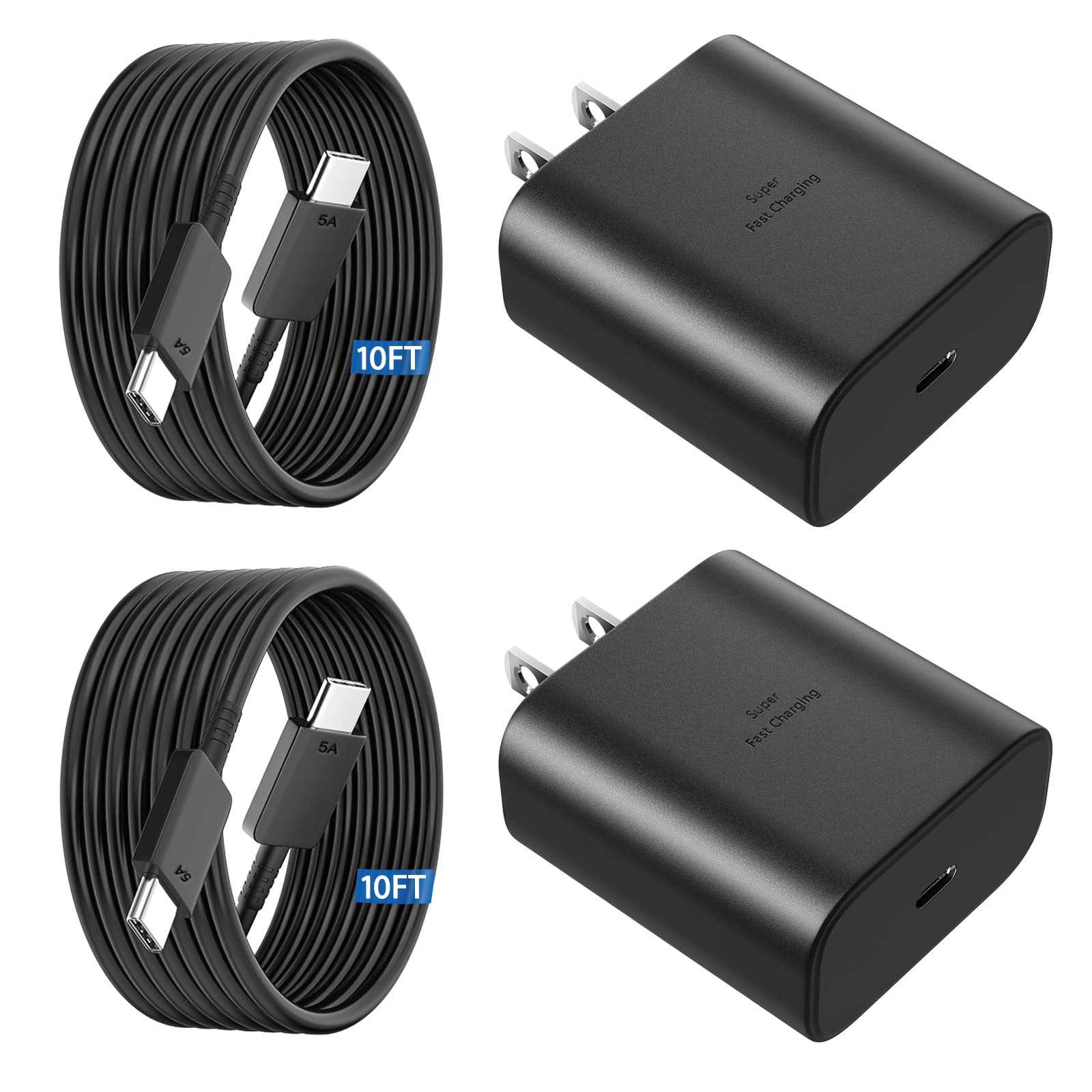Vilive 45W USB-C fast charger block for Galaxy devices powering quickly.
