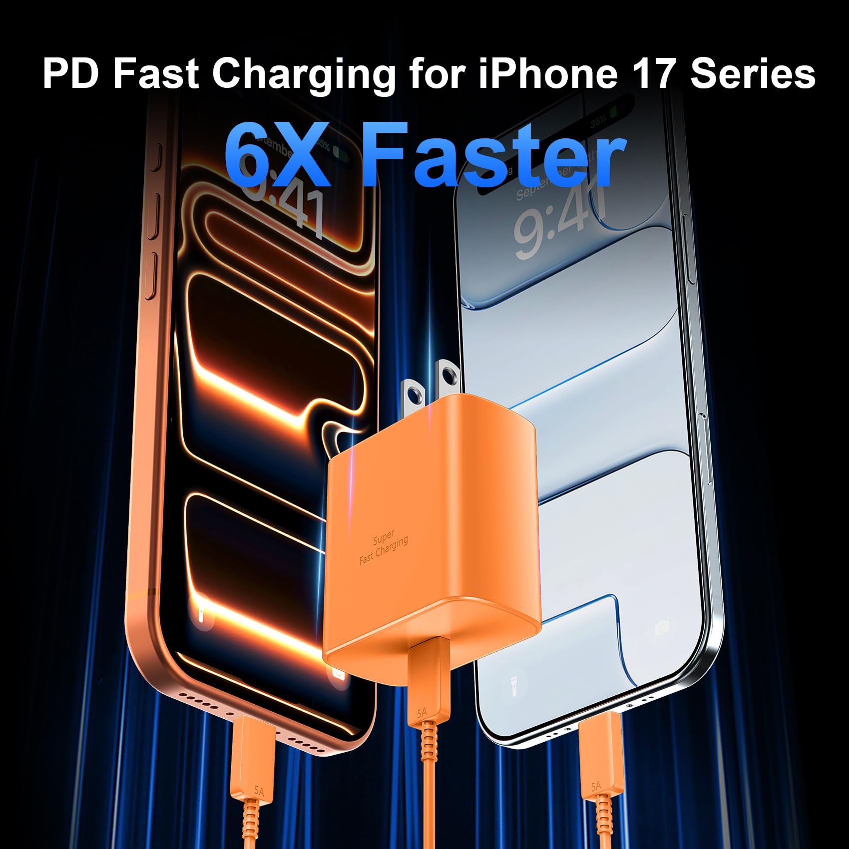 Vilive dual-device charging setup powers two devices simultaneously.