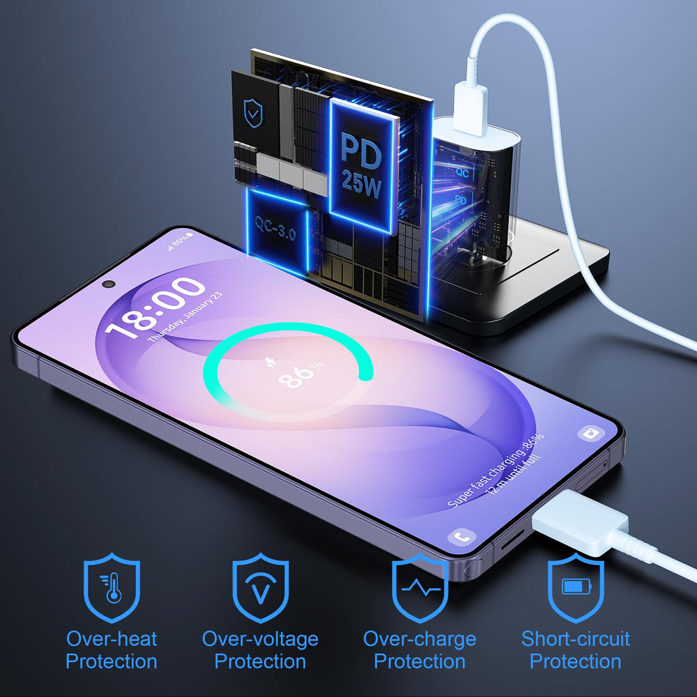 Vilive charger works with Samsung and iPhone USB-C devices for versatile use