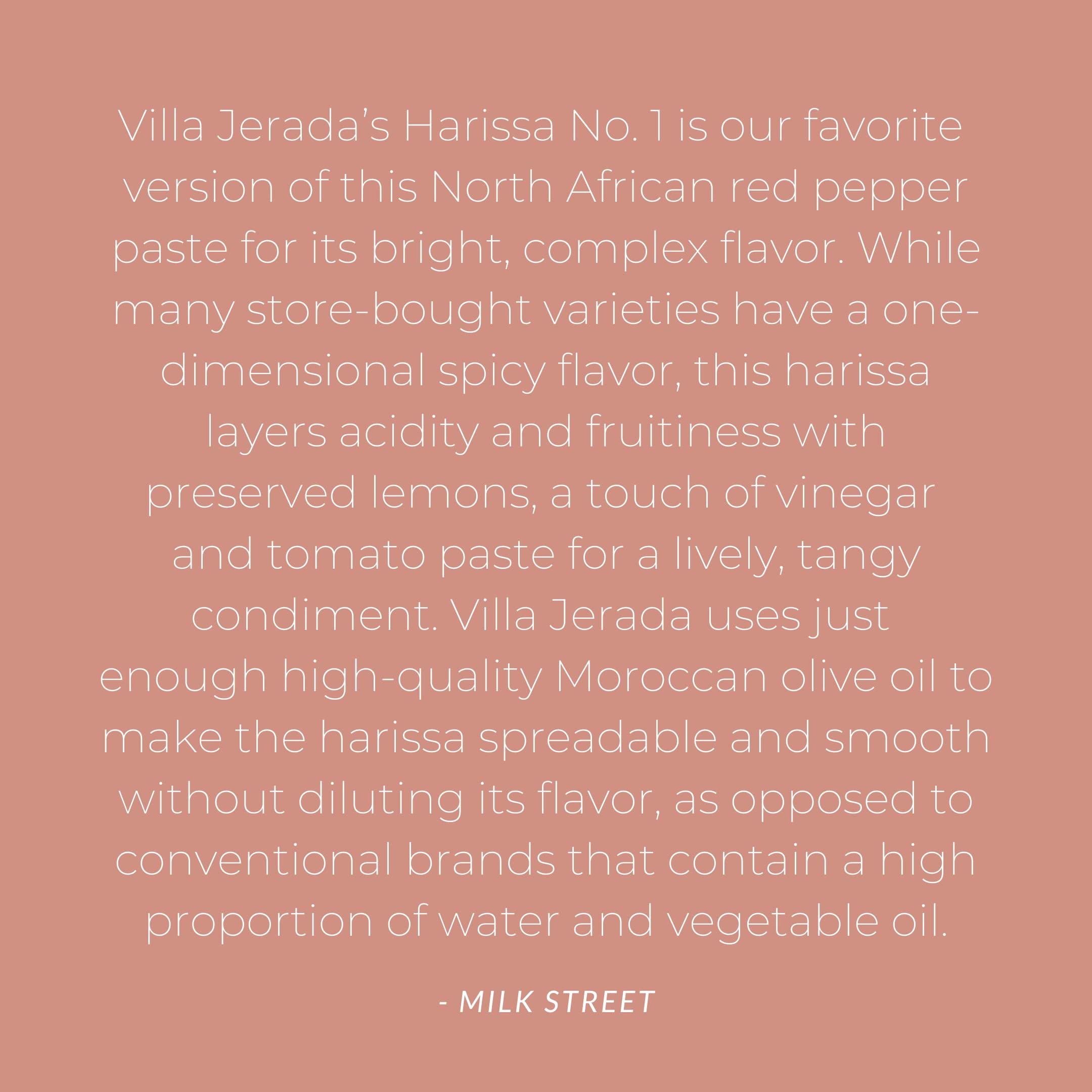 Villa Jerada Harissa No.1 roasted meat glaze delivers smoky warmth