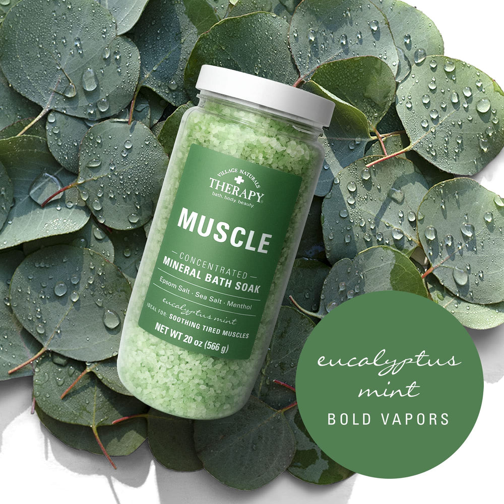 Foot soak with eucalyptus mint soak for tired feet.
