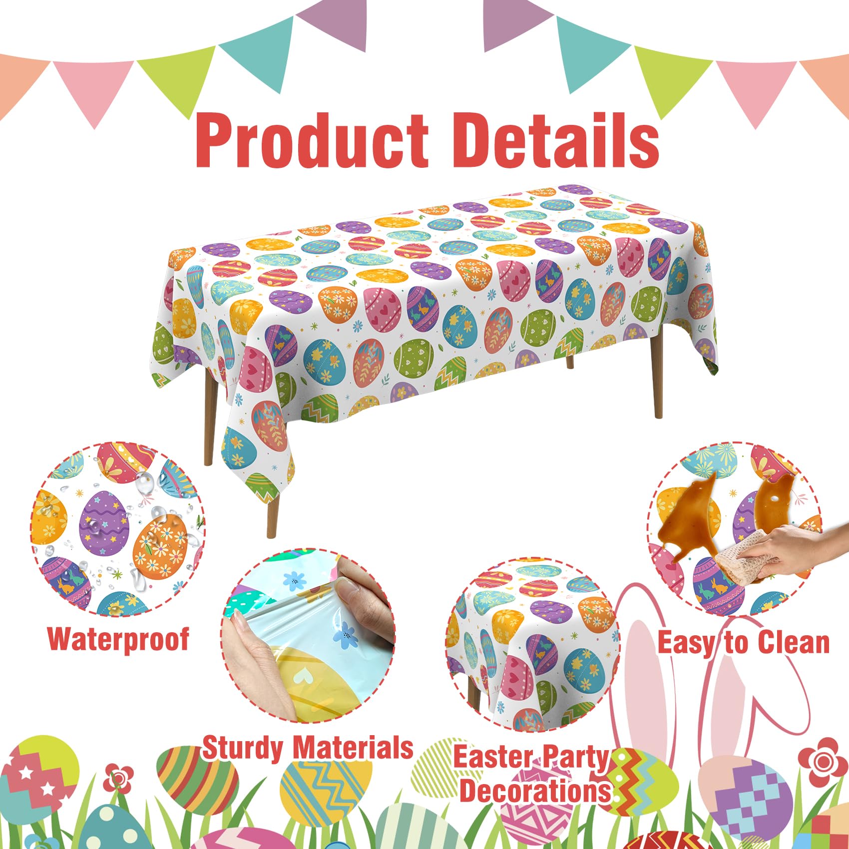 Vilnadu 54x108 inch tablecloth fits rectangular tables.