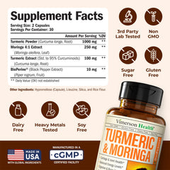 Vimerson Health curcumin 95 percent label highlights high potency.
