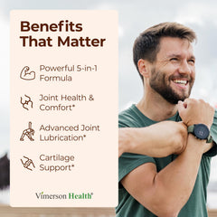 Vimerson Health Joint Support capsules close-up showing easy daily use.