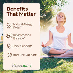 Vimerson Health Quercetin Bromelain Turmeric capsules pouring for convenient daily use.
