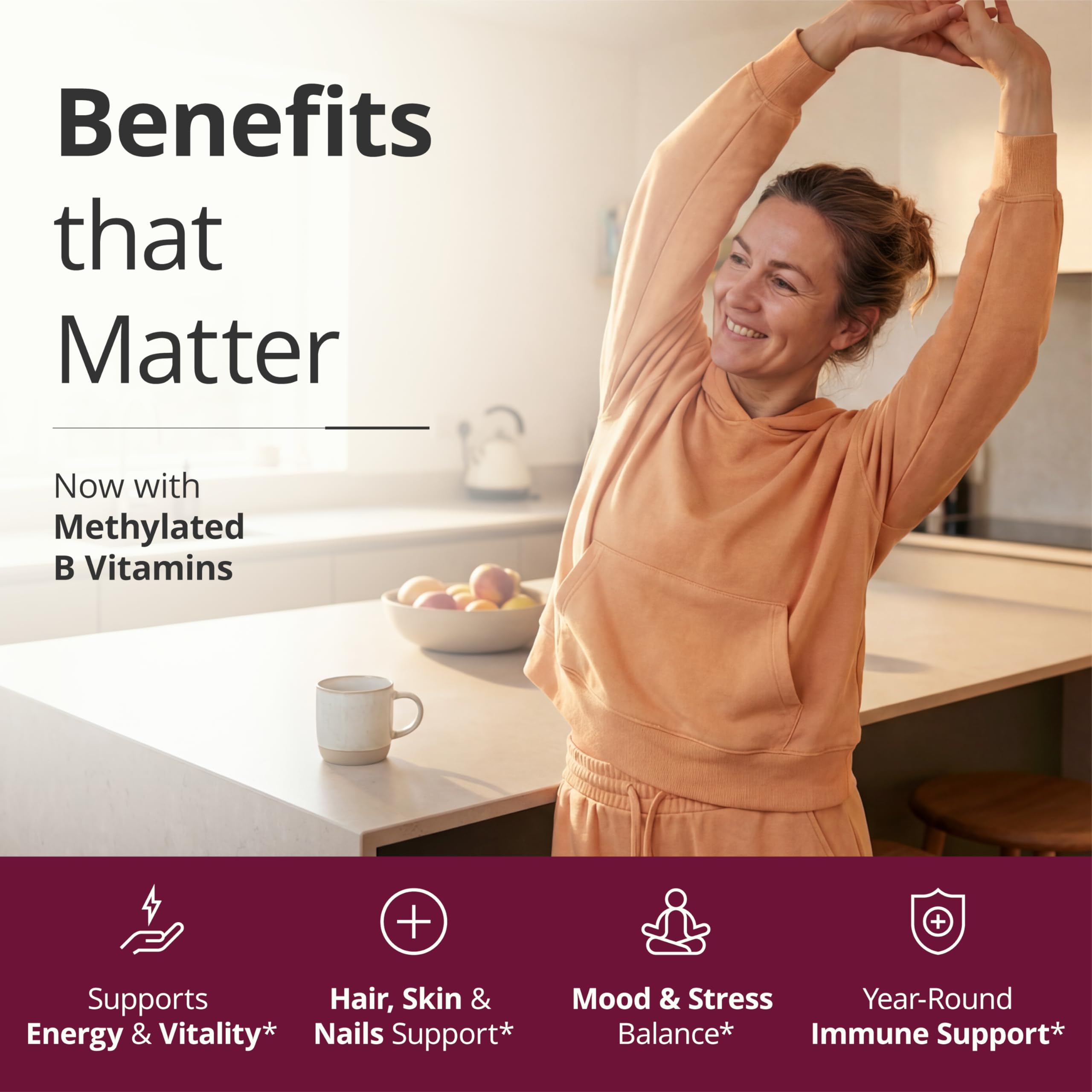 Vimerson Health bottle side label highlights methylated vitamins and minerals