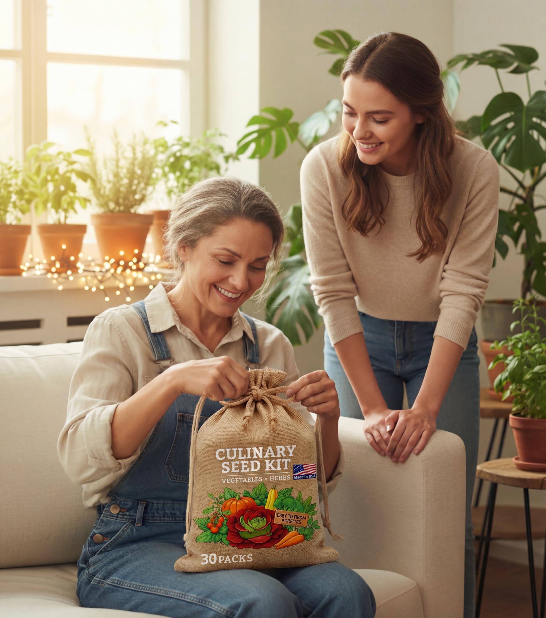 Vimtoba gift burlap drawstring pack highlighting thoughtful packaging