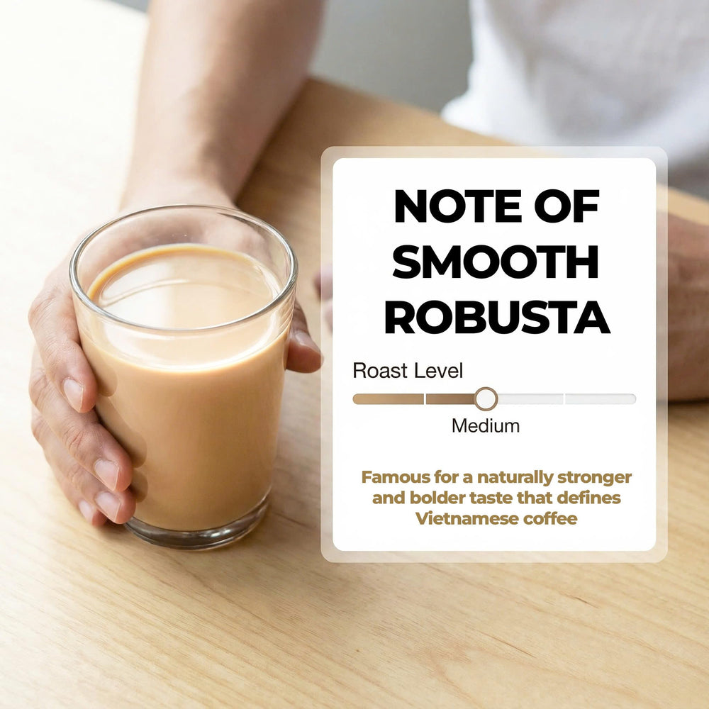 Vinacafe steaming cup showing creamy, aromatic coffee