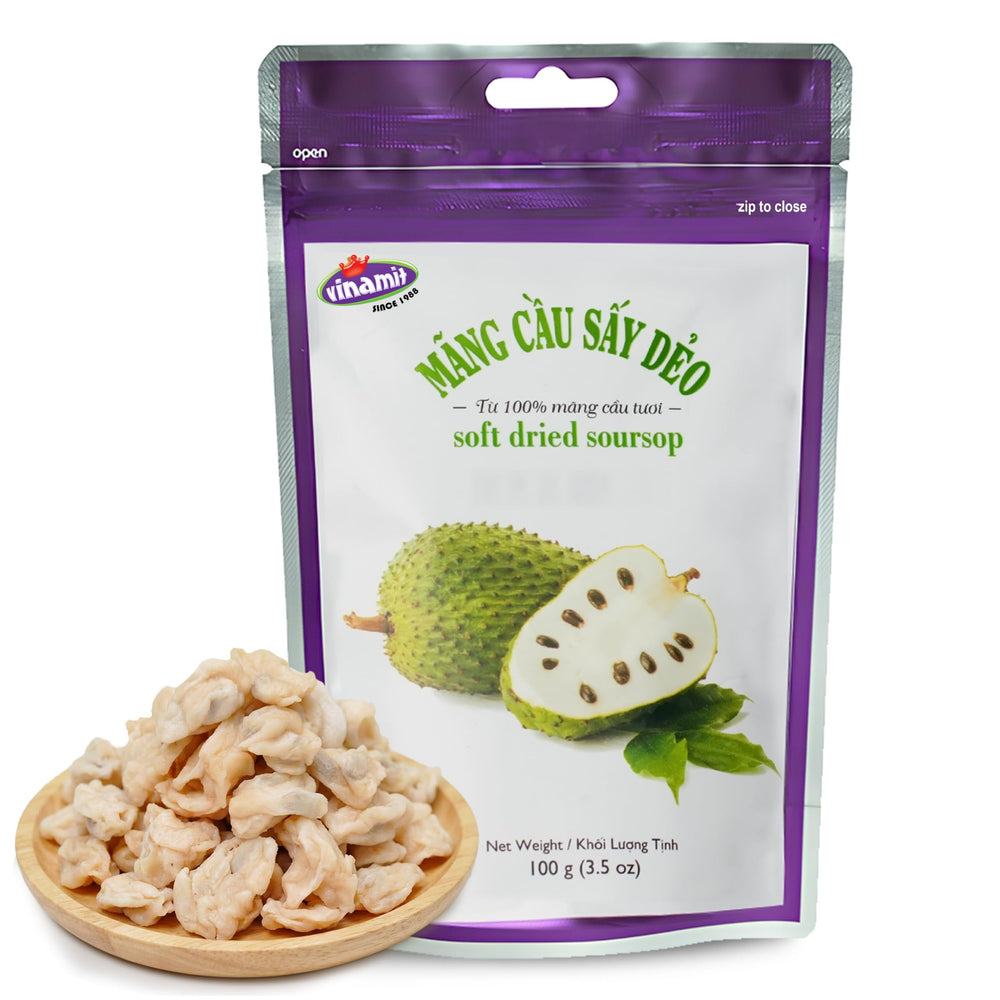 Vinamit soft-dried-soursop-bag offers a chewy tropical snack perfect for travel.