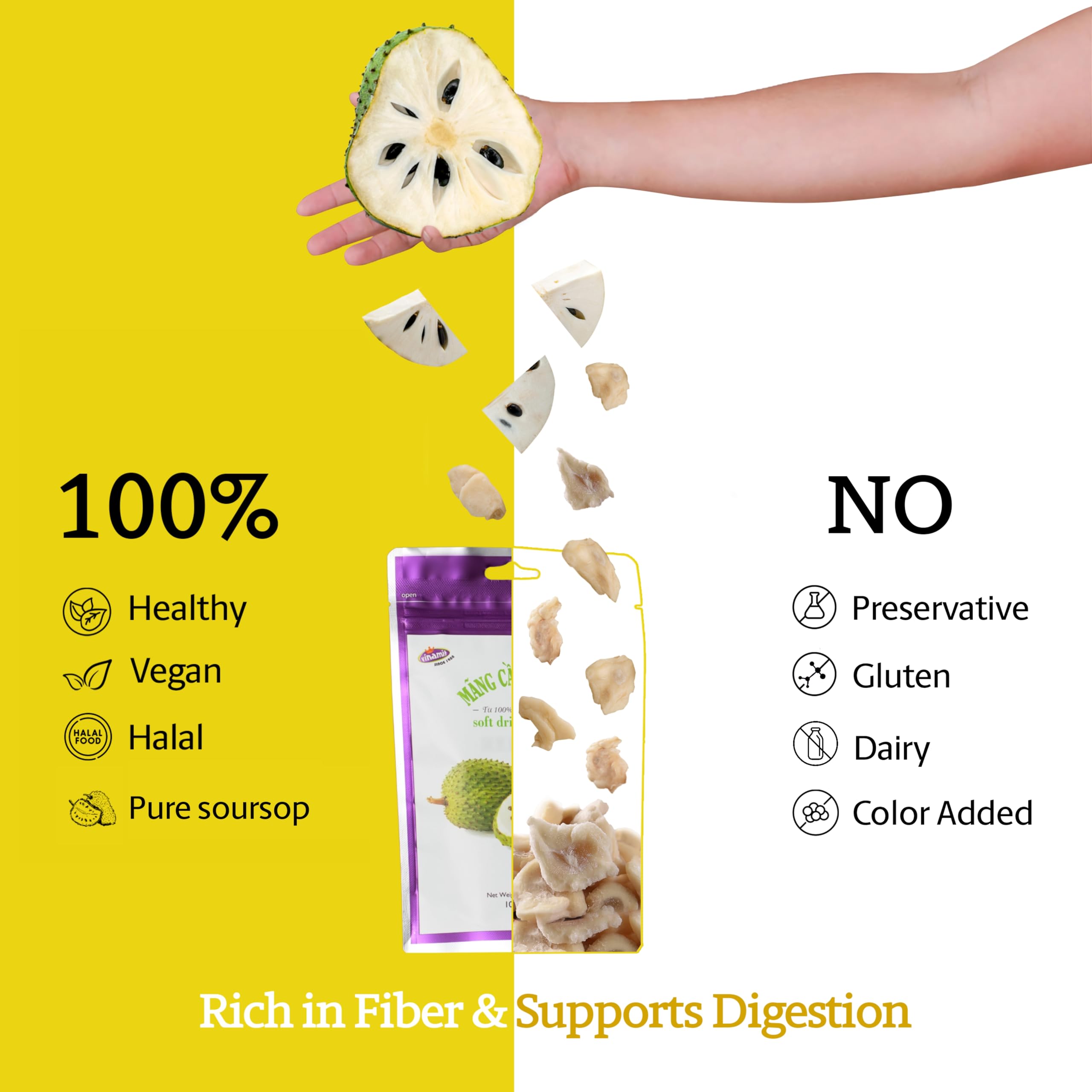 Vinamit-vegan-gluten-free-snack demonstrates a fiber-rich tropical choice.