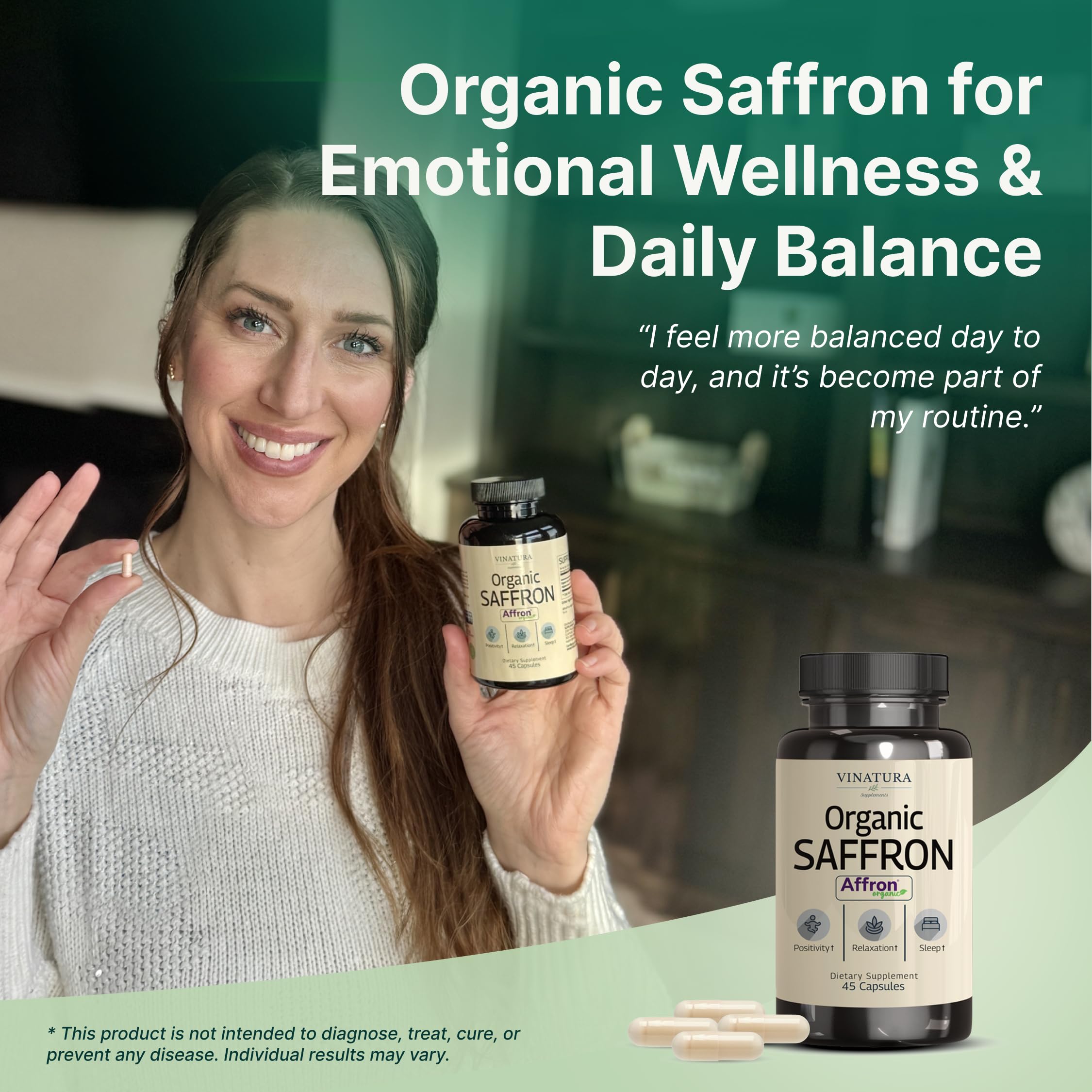 Clean-label saffron capsules with gluten-free and allergen-conscious formula