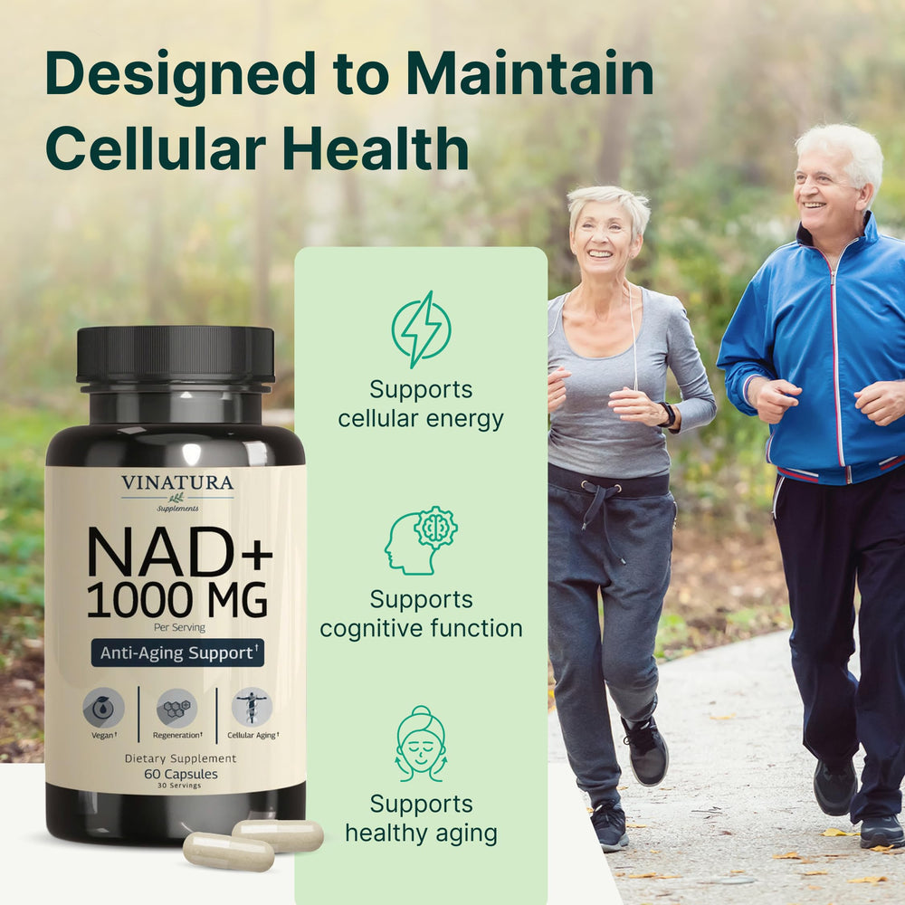 VINATURA NAD 1000mg label detail with product information